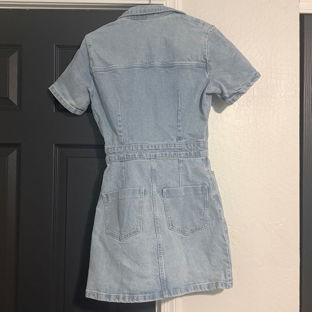 NEW NWT - Zara - mini denim short sleeve dress - small - Picture 4 of 4